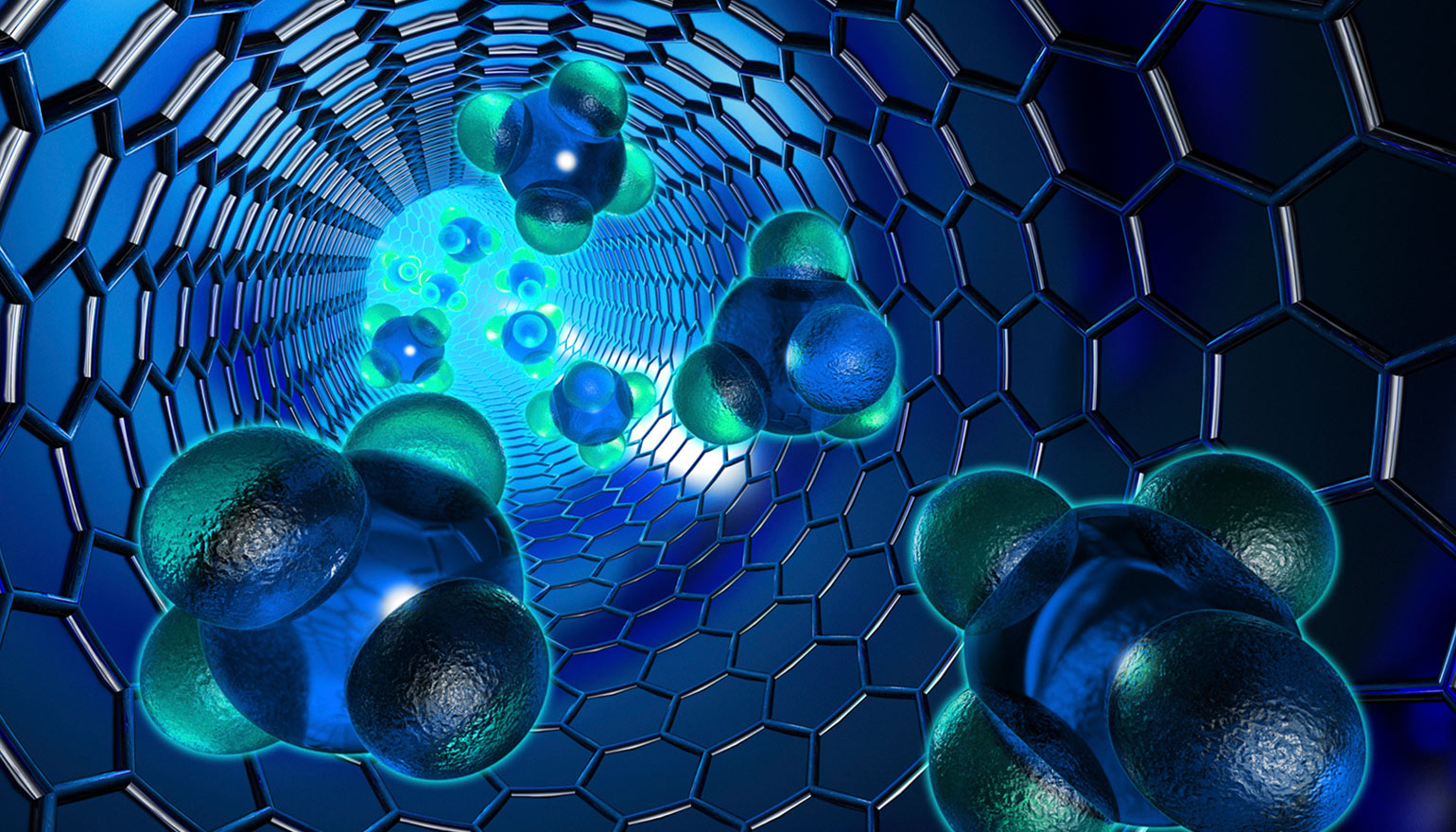 Artistic representation of molecules