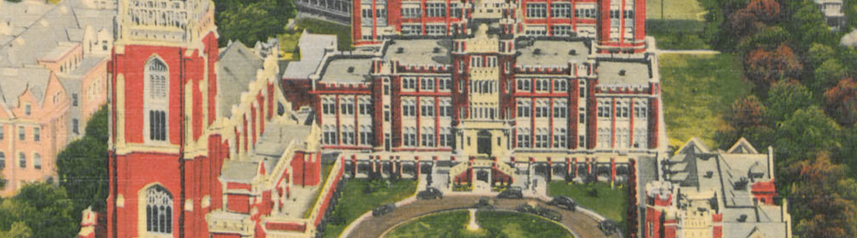Vintage postcard of Loyola University