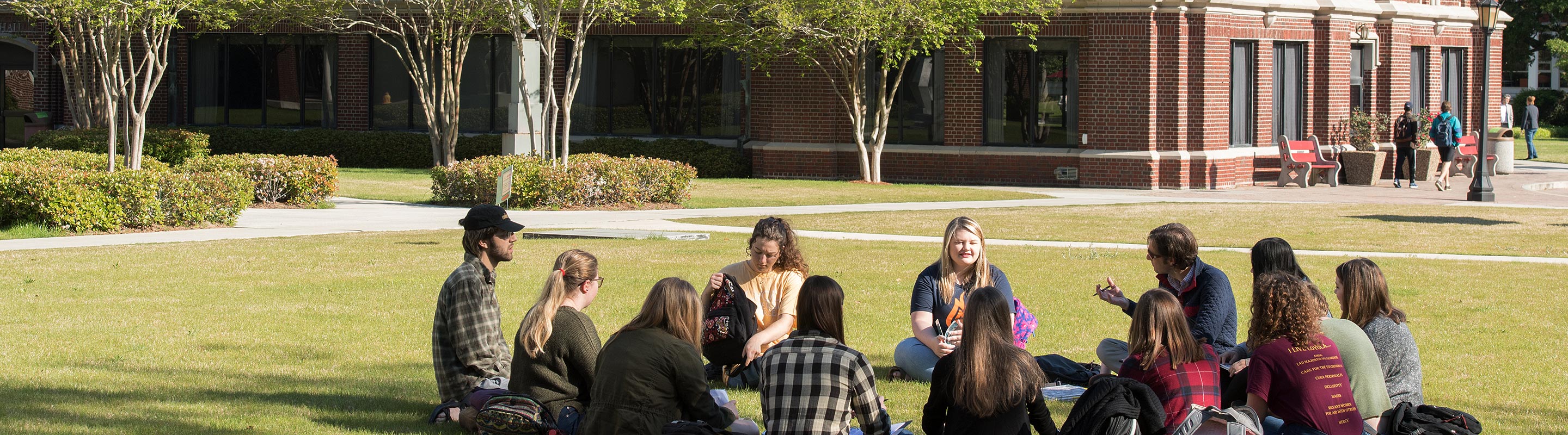 Classroom on grass on campus