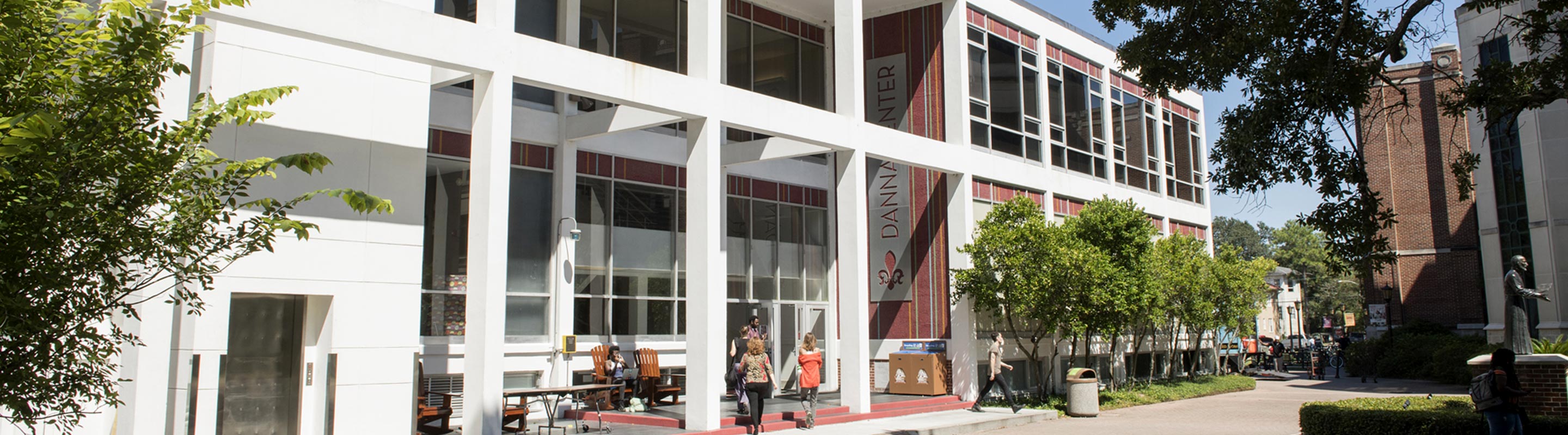 Front porch of the Danna Student Center