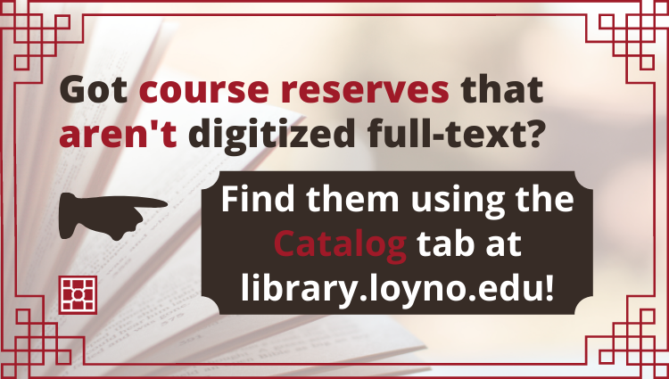 Course Reserves Access