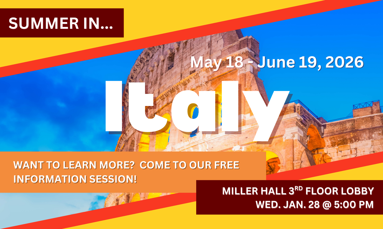 Info Session: Italy Summer 2026