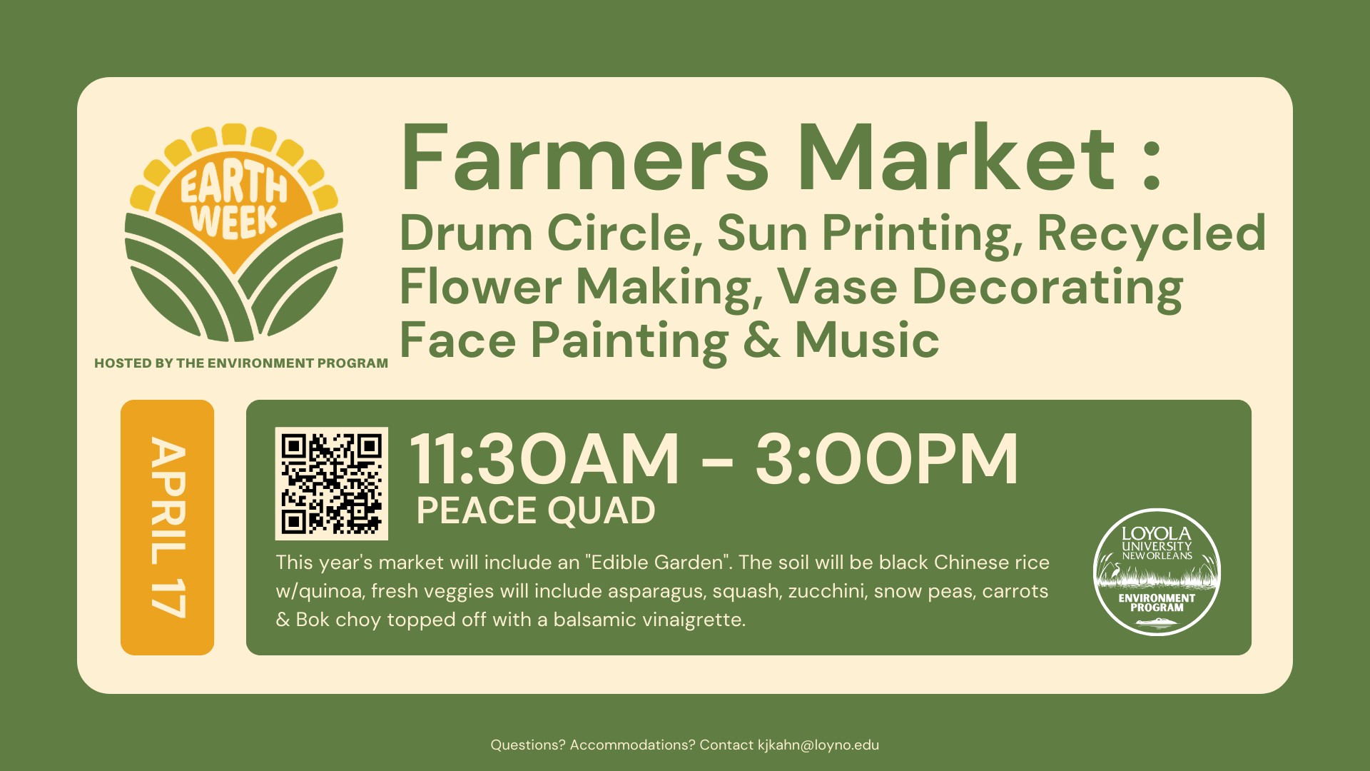 Earth Week Farmer's Market