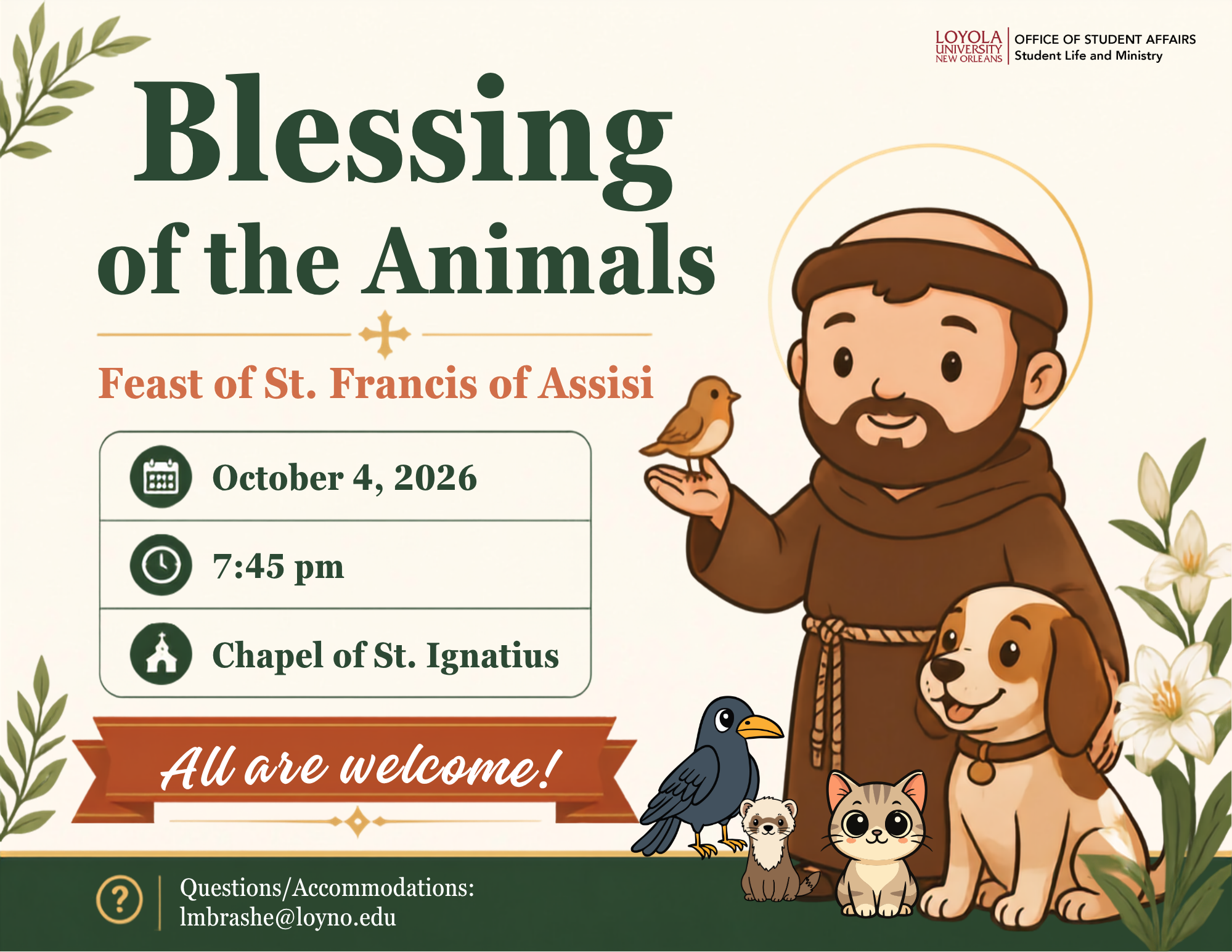 Blessing of the Pets!