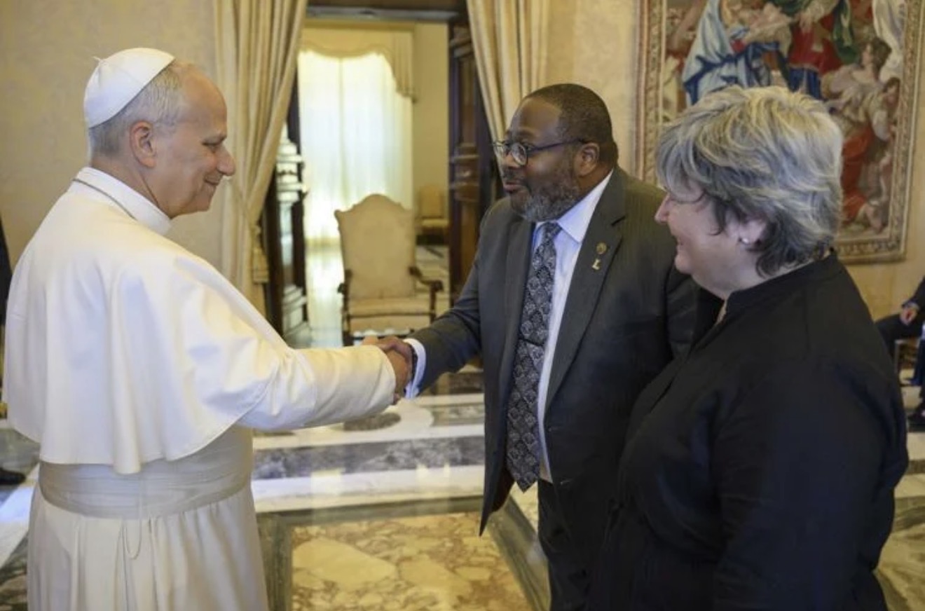 Pope Leo's visit to Loyola. 