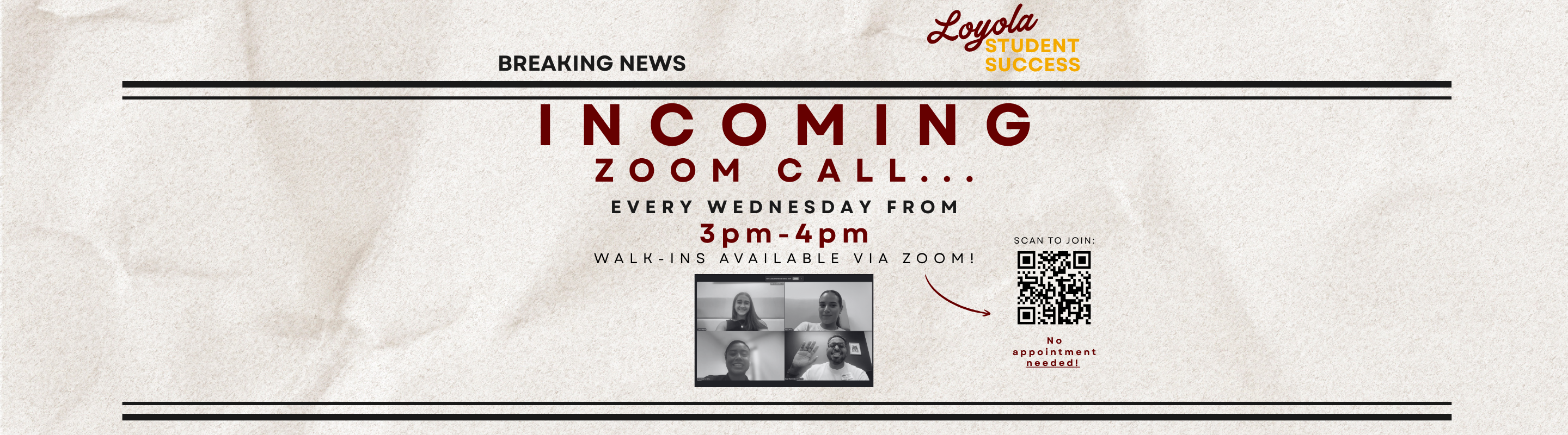 Student Success Wednesdays Zoom Walk-Ins