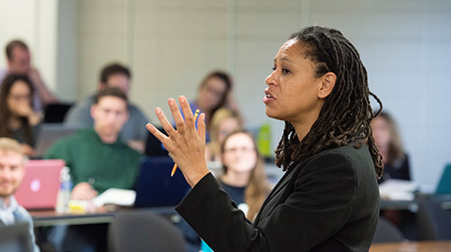 Professor Andrea Armstrong presenting to class